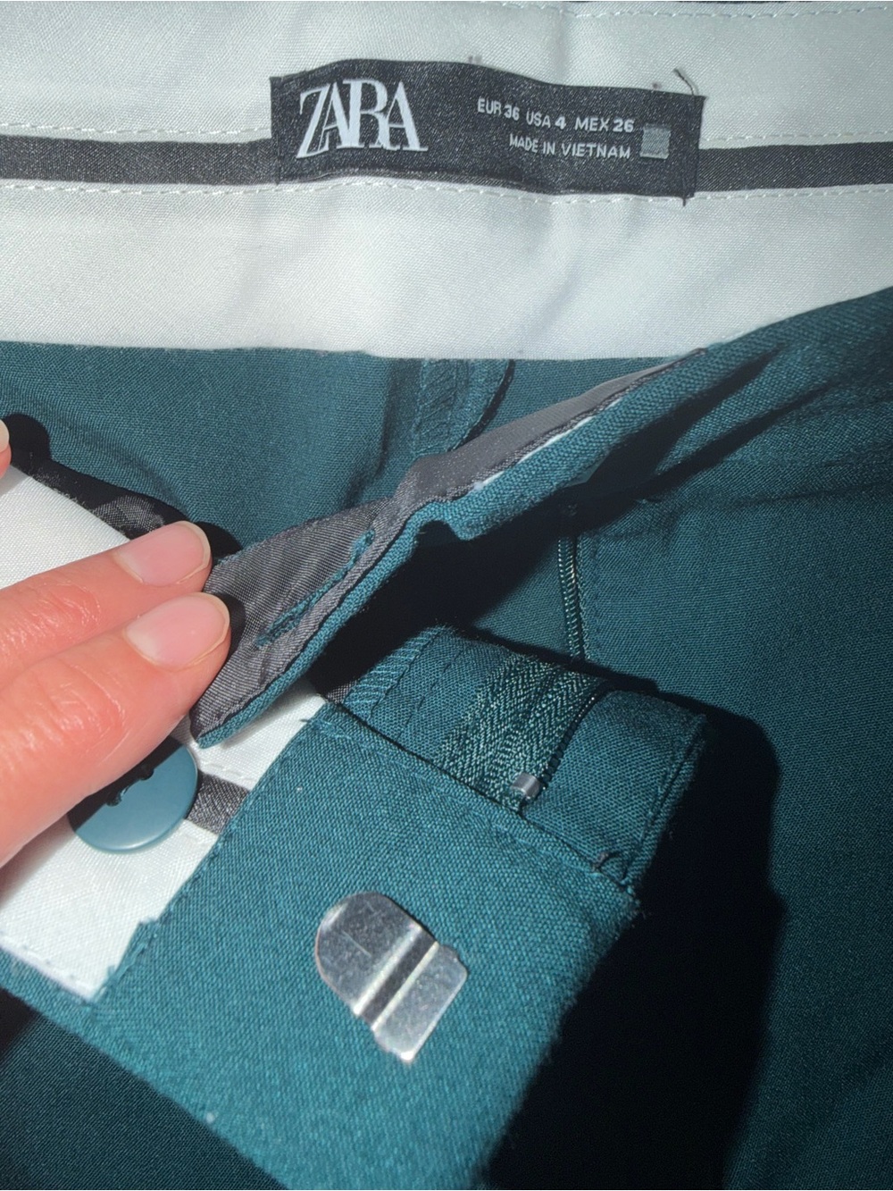 Zara Teal Chinos - Slim Tailored